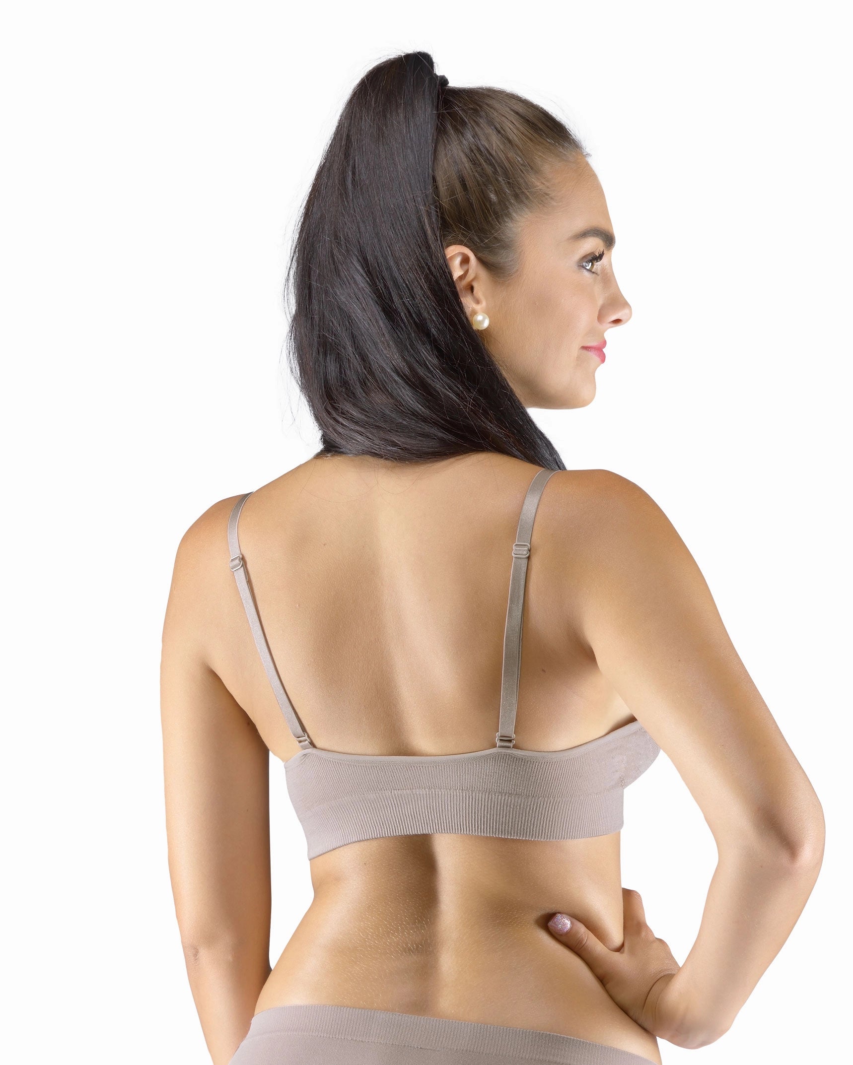 Umwandelbarer gepolsterter Bambus BH mit verstellbaren Trägern