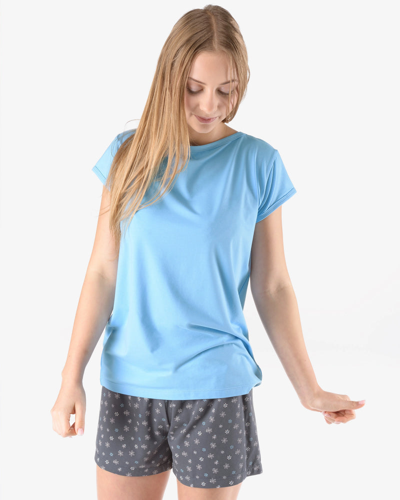 Pijama con shorts de bambú y algodón
