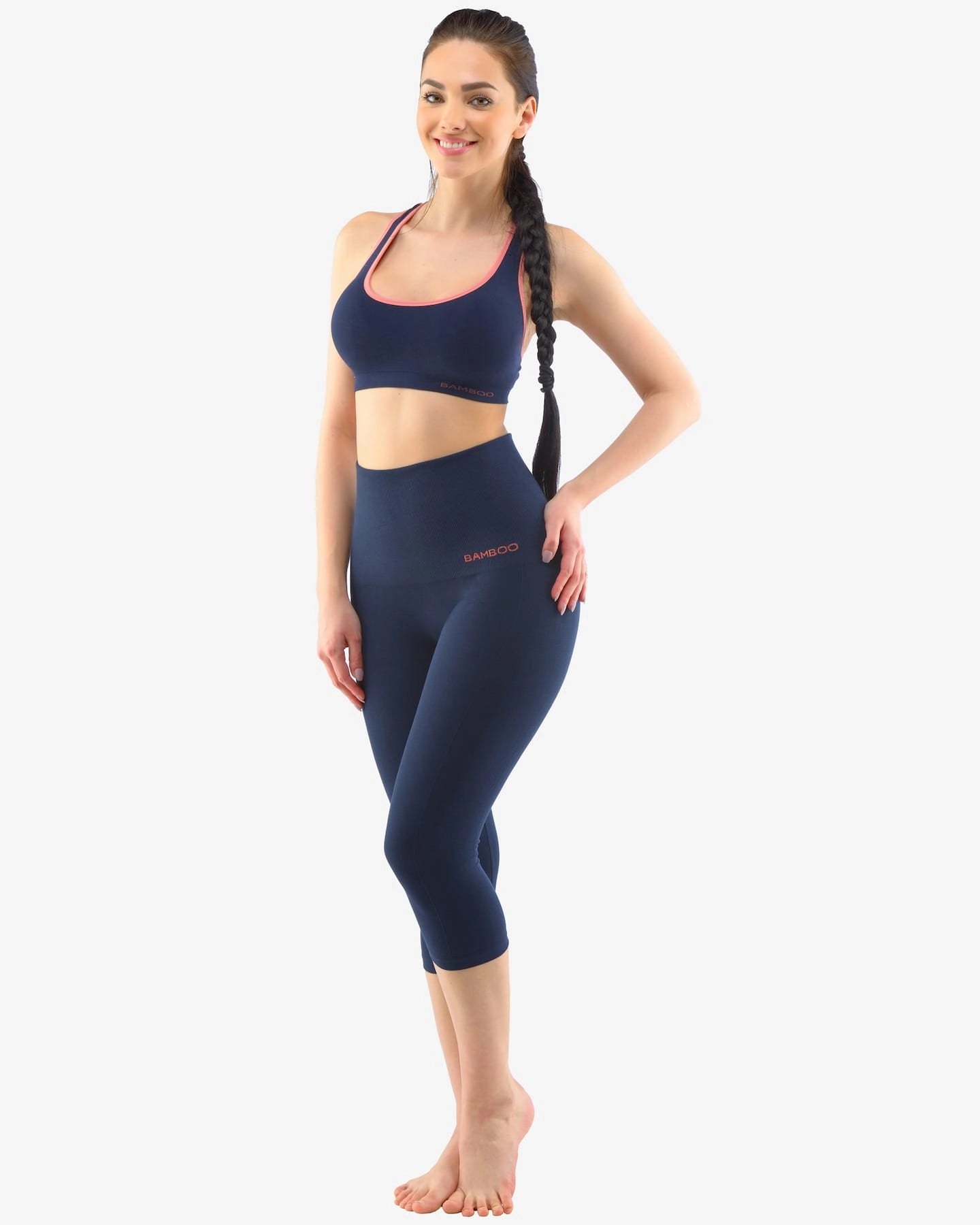 High Waist Capri Sports Bamboo Leggings