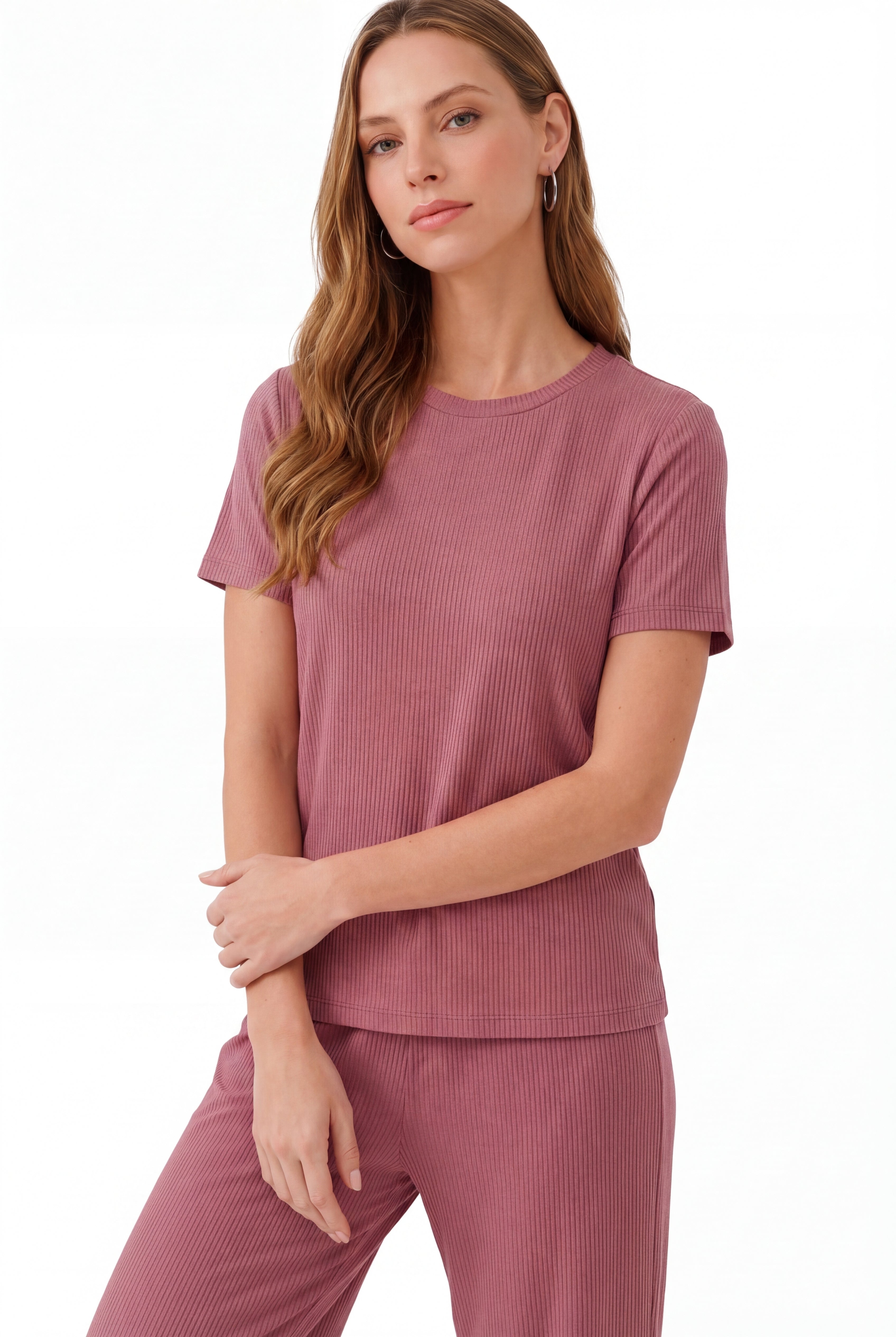 Short-Sleeve Bamboo Pyjama with Cropped Pants