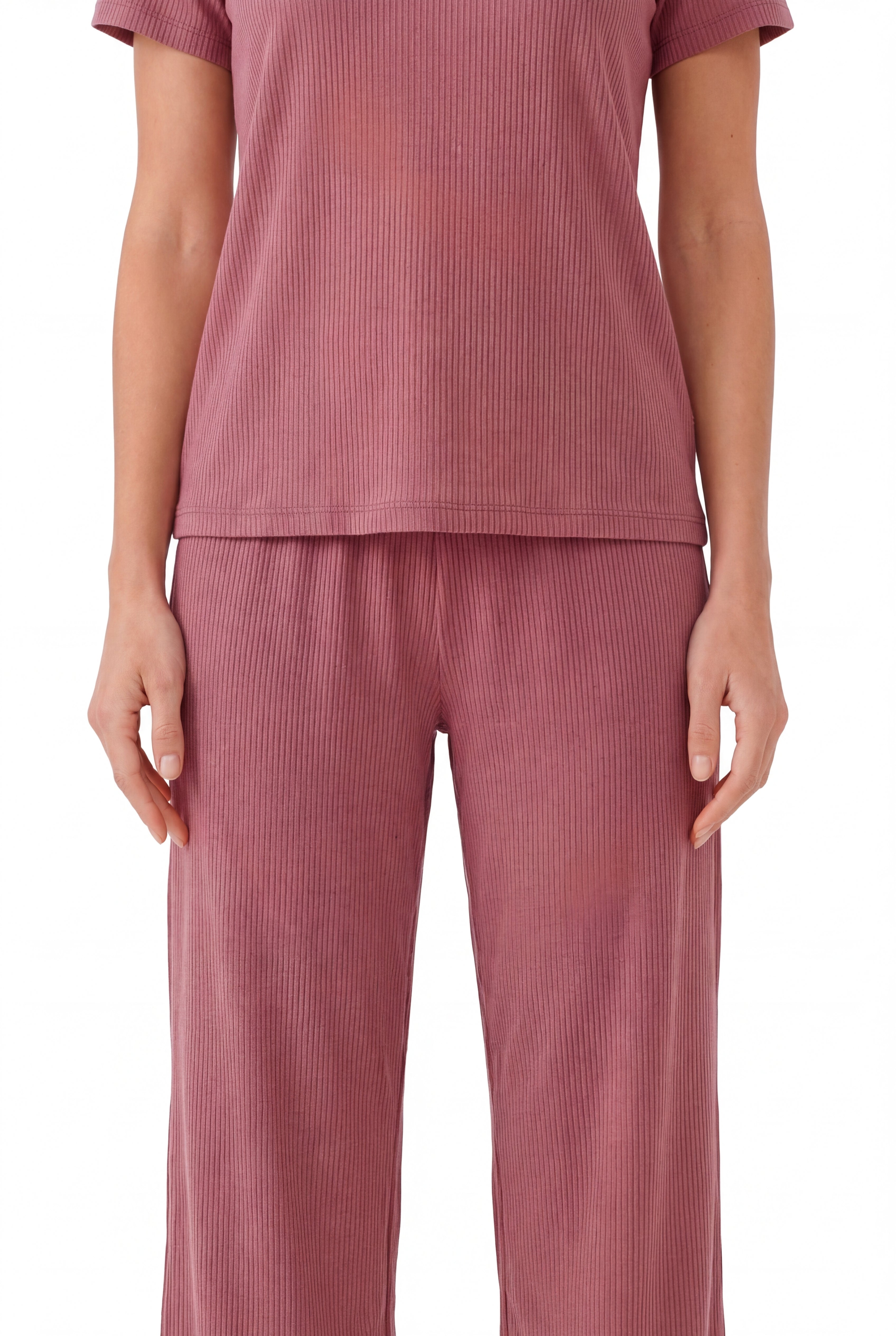 Short-Sleeve Bamboo Pyjama with Cropped Pants