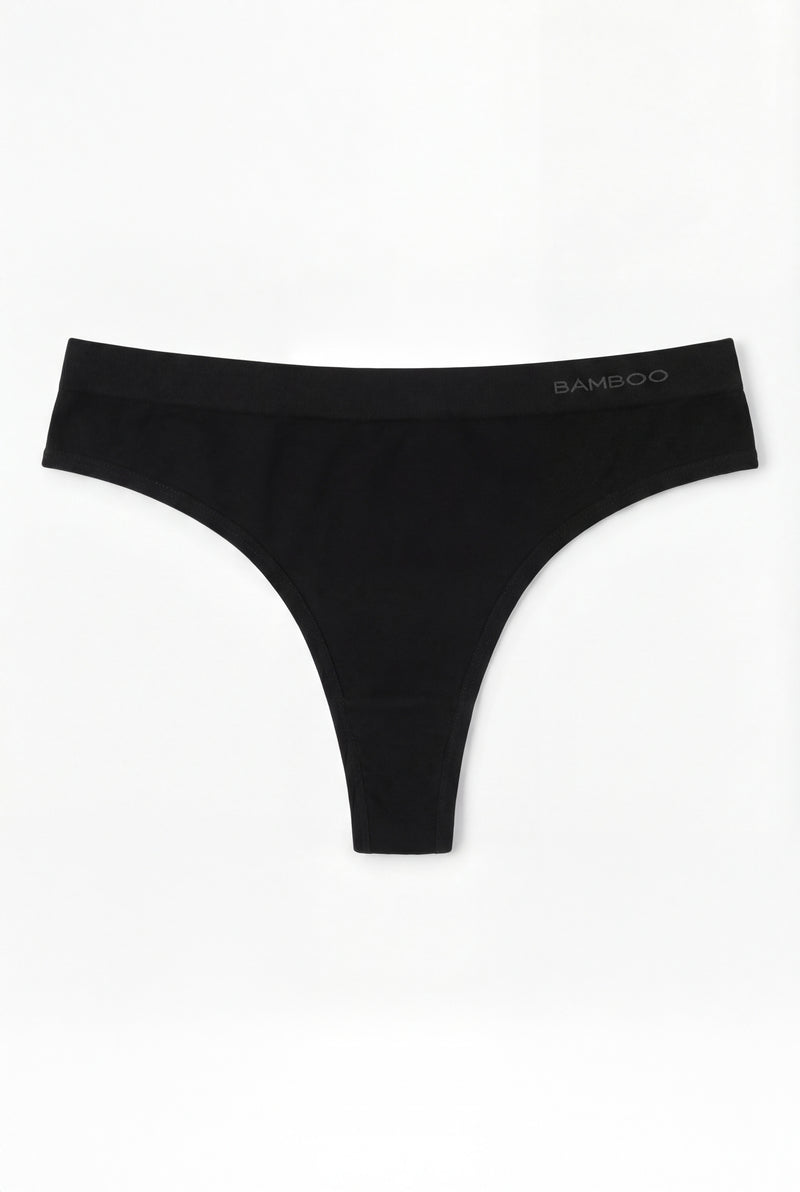 Wide Waist Bamboo Thong