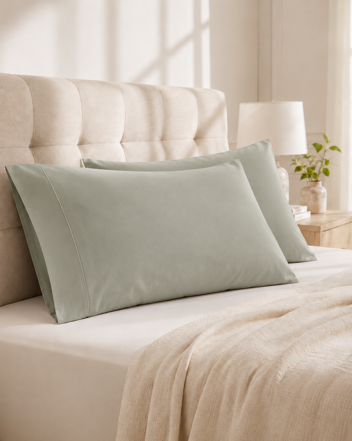 Funda de almohada de bambú