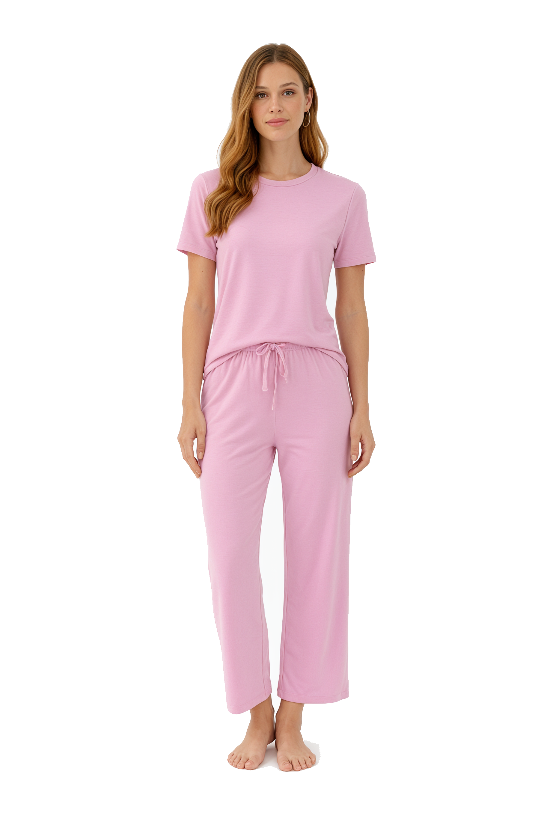 Short-Sleeve Bamboo Pyjama with Cropped Pants