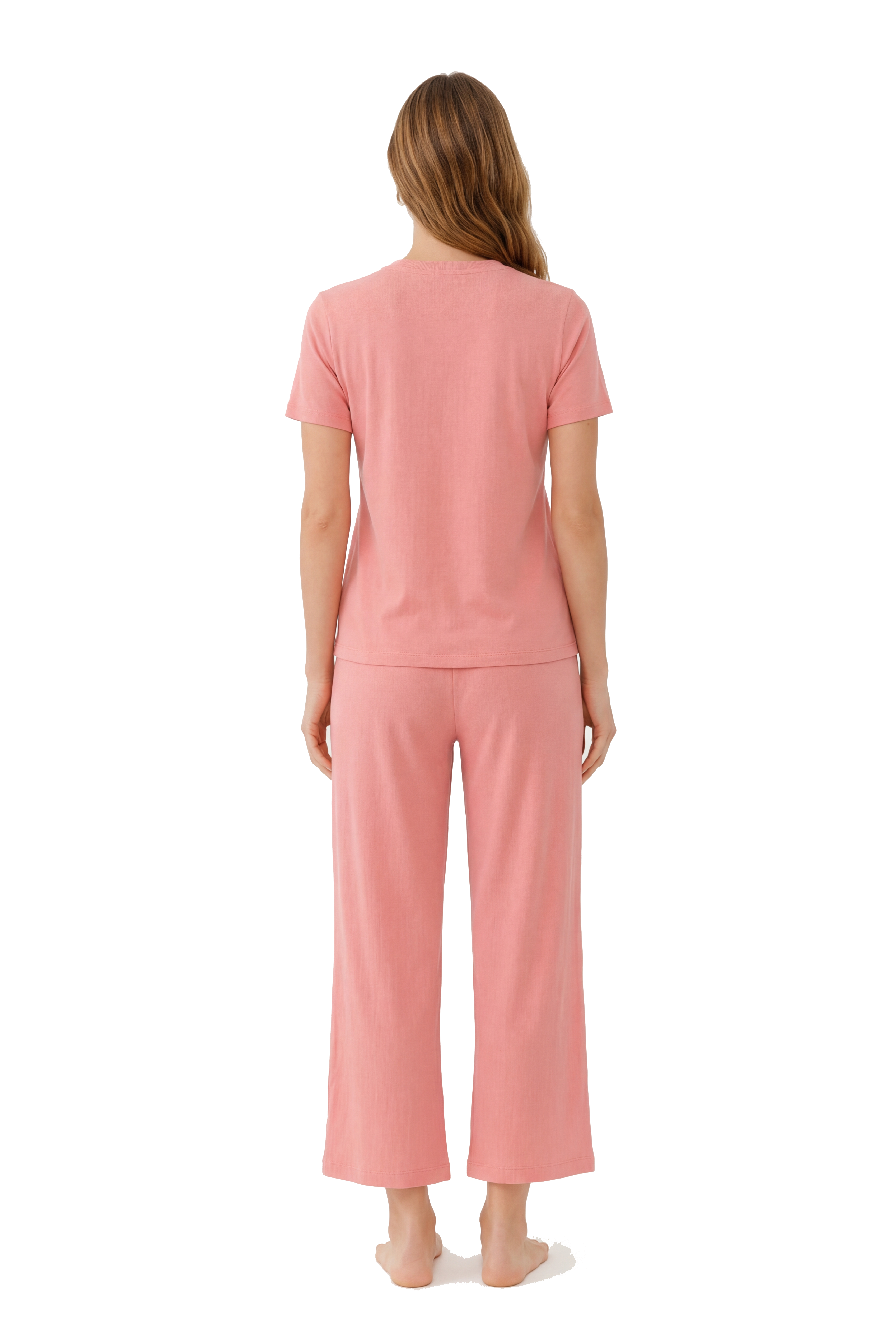Short-Sleeve Bamboo Pyjama with Cropped Pants