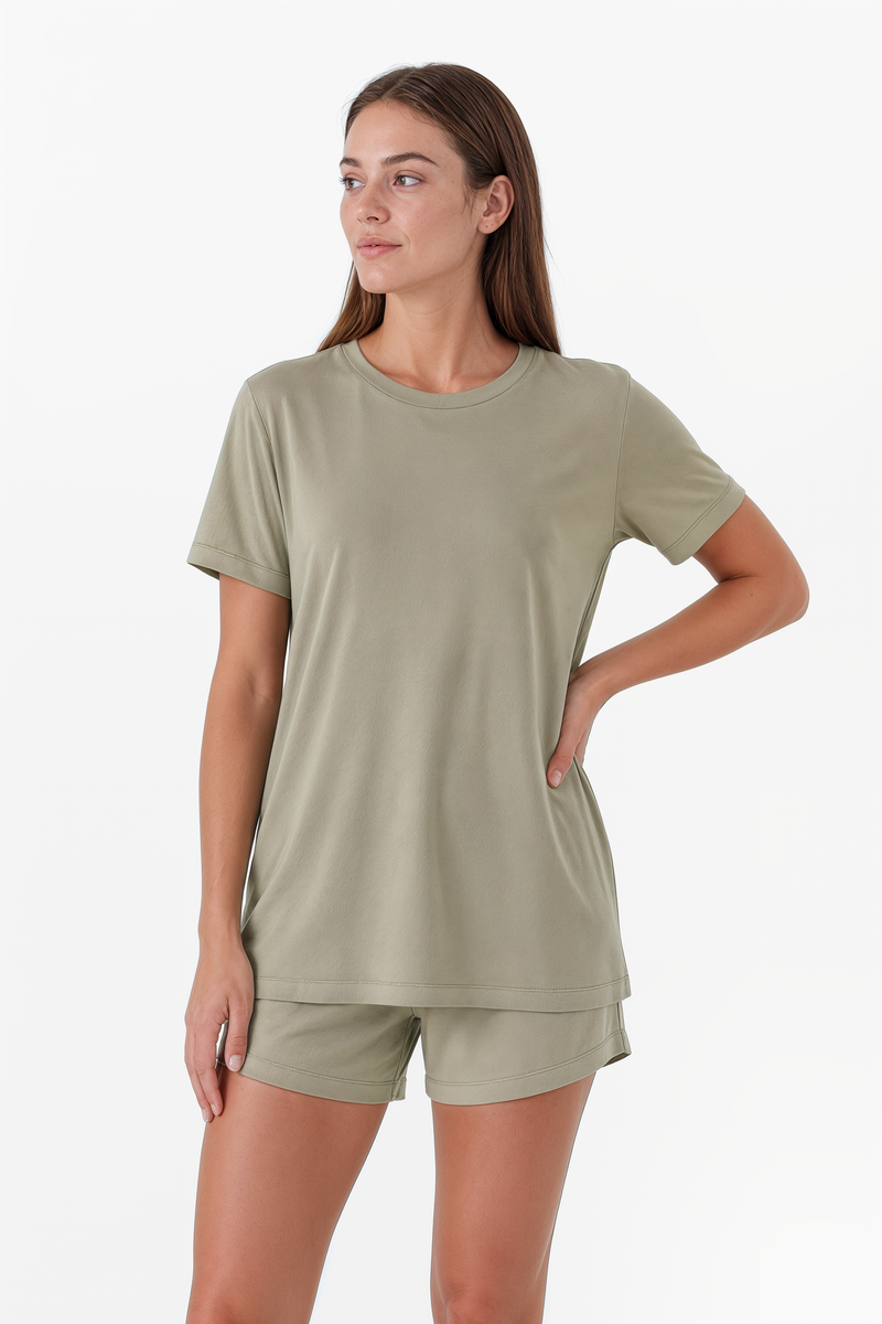 Short-Sleeve Bamboo Pyjama with with Shorts