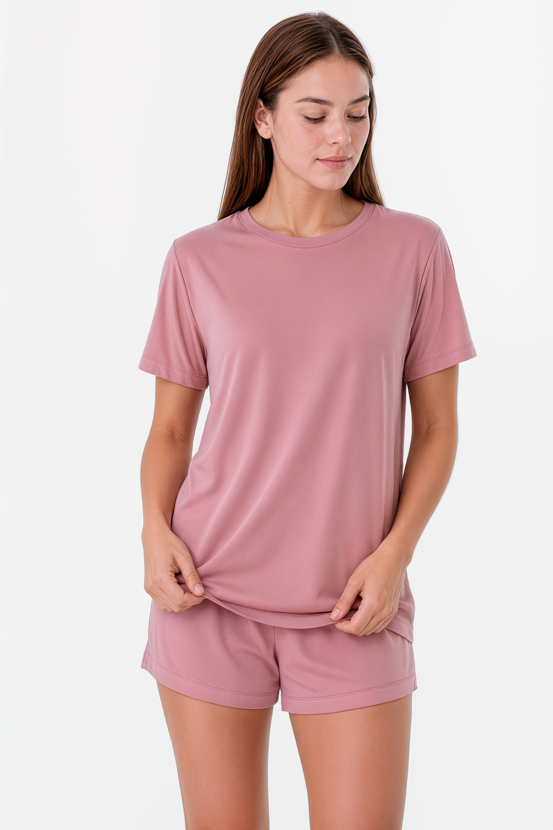 Short-Sleeve Bamboo Pyjama with with Shorts