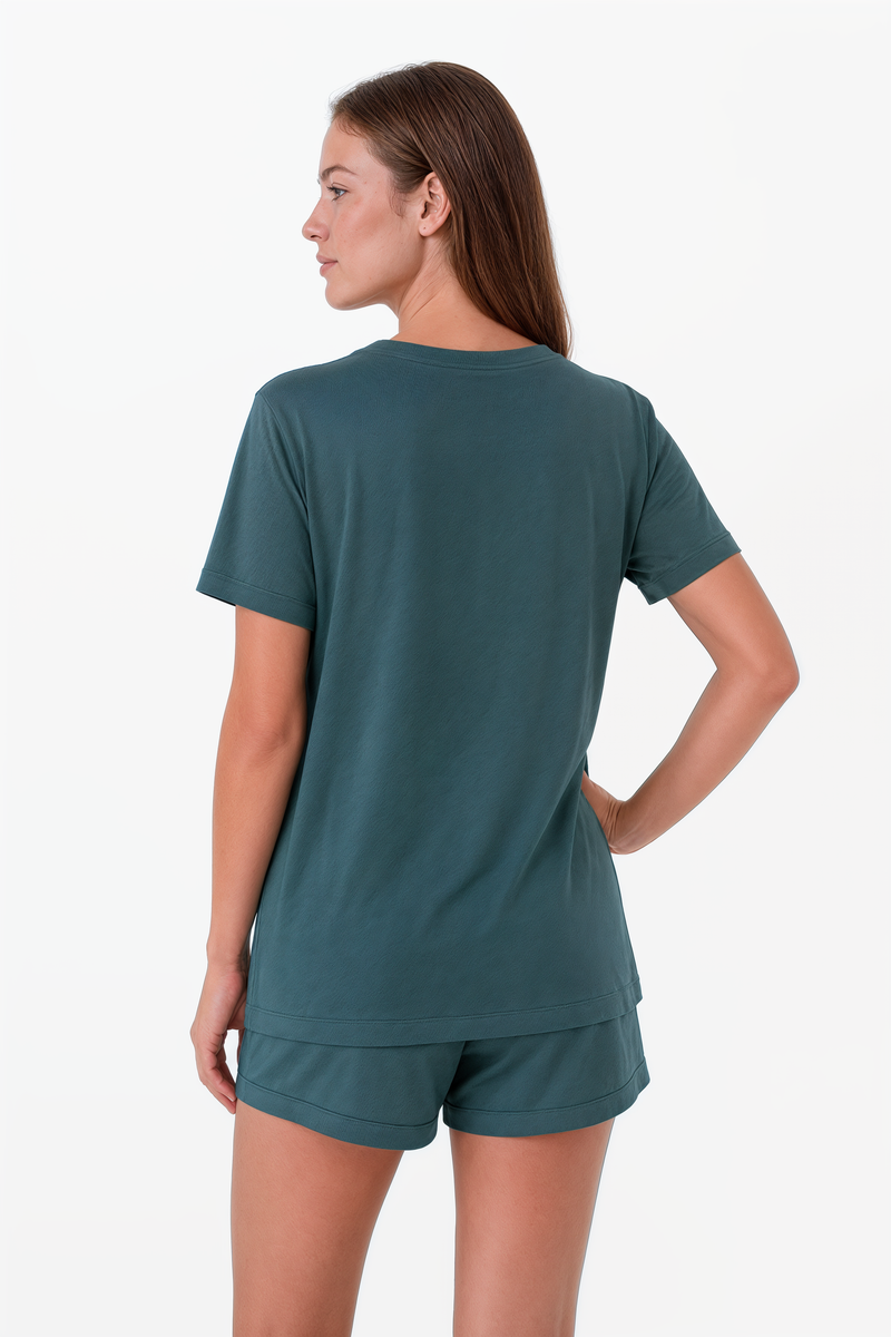 Short-Sleeve Bamboo Pyjama with with Shorts