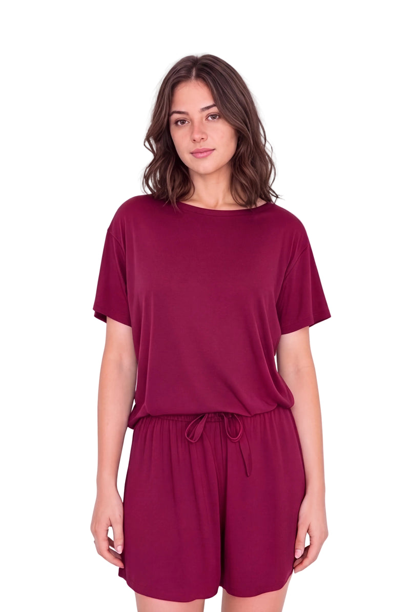 Short-Sleeve Bamboo Pyjama with with Shorts