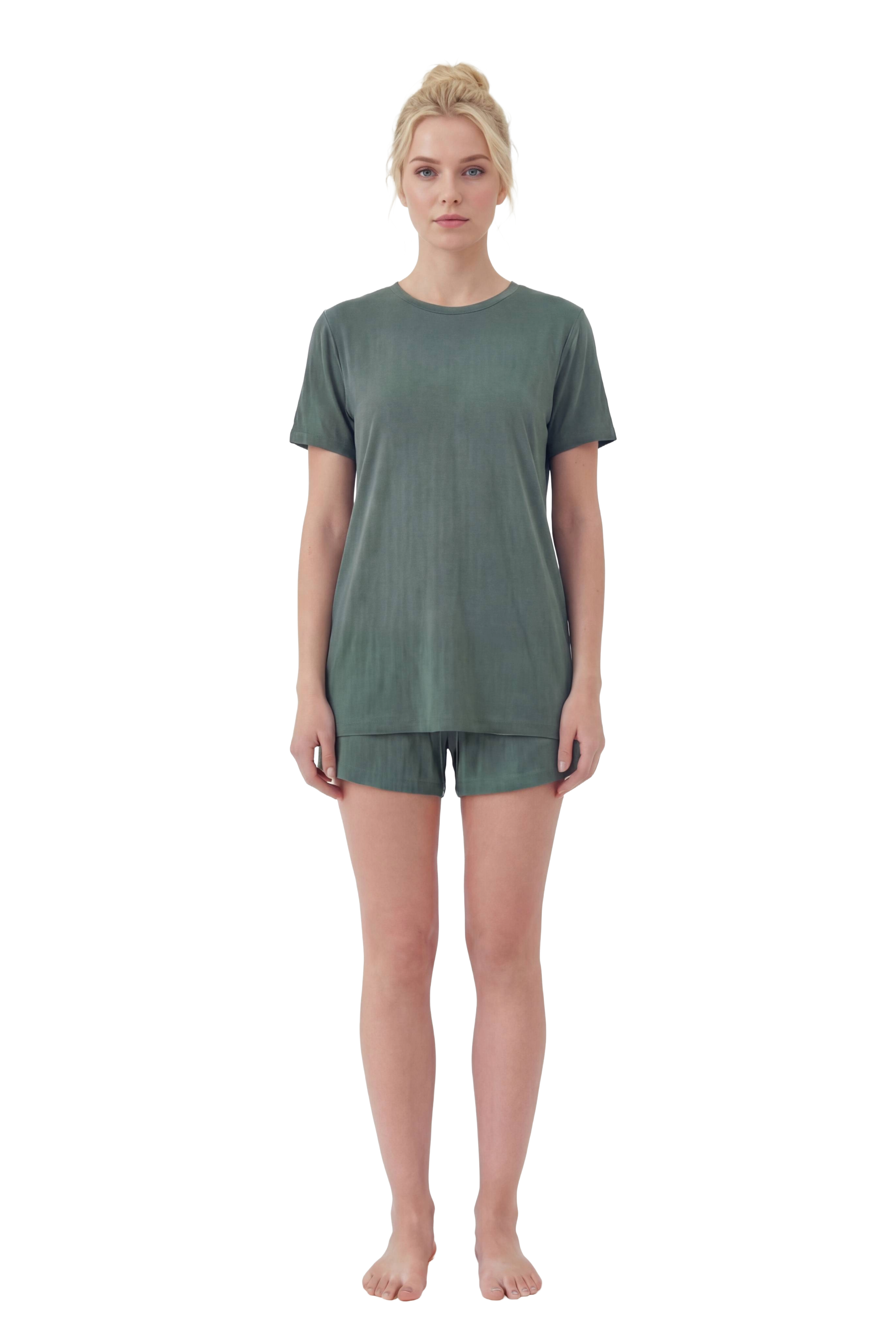 Short-Sleeve Bamboo Pyjama with with Shorts