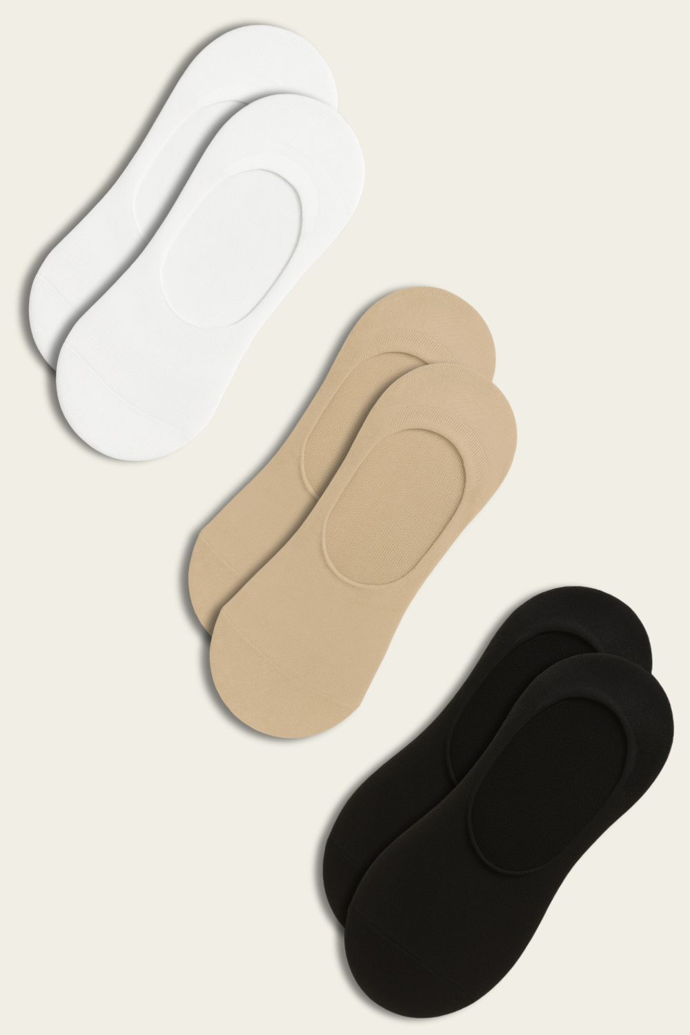 Bamboo No Show Socks - 3 pair