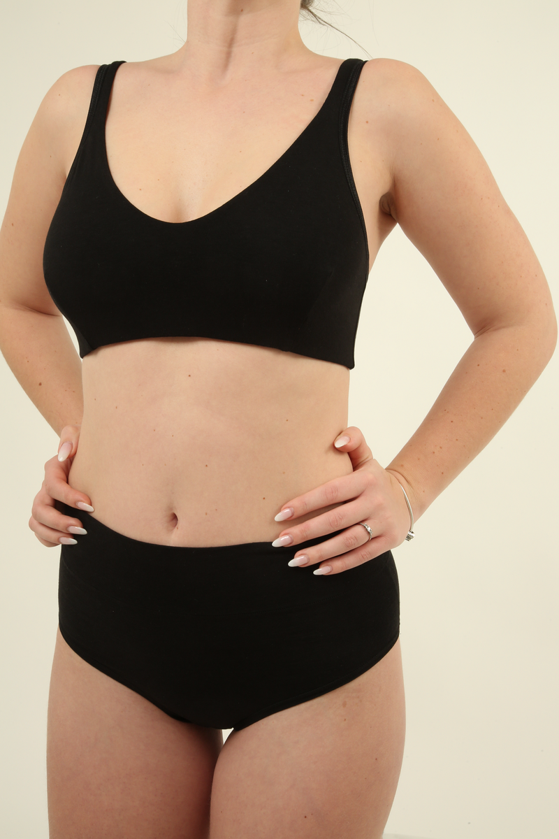 Slip taille large en bambou et coton
