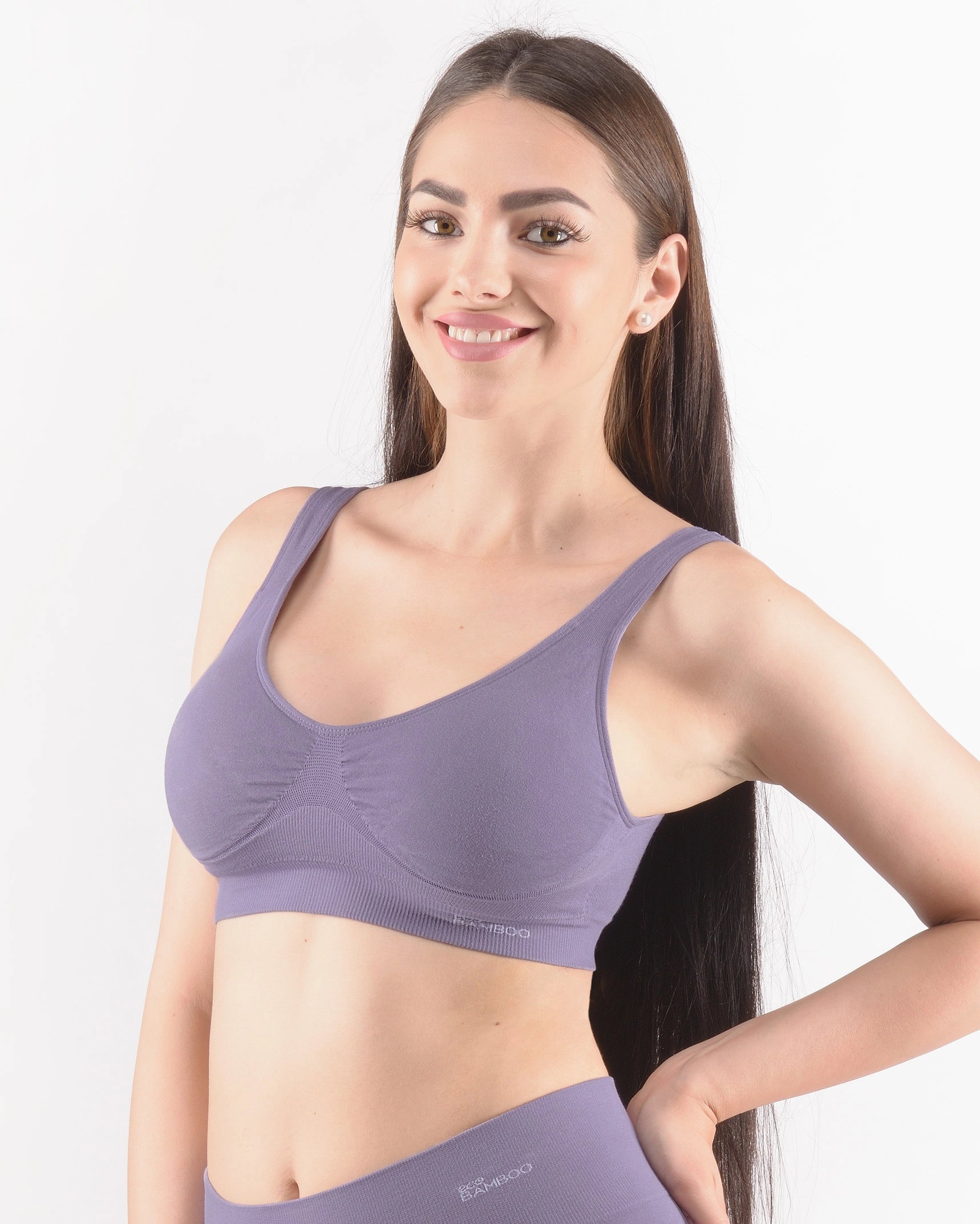 Sujetador de bambú con relleno