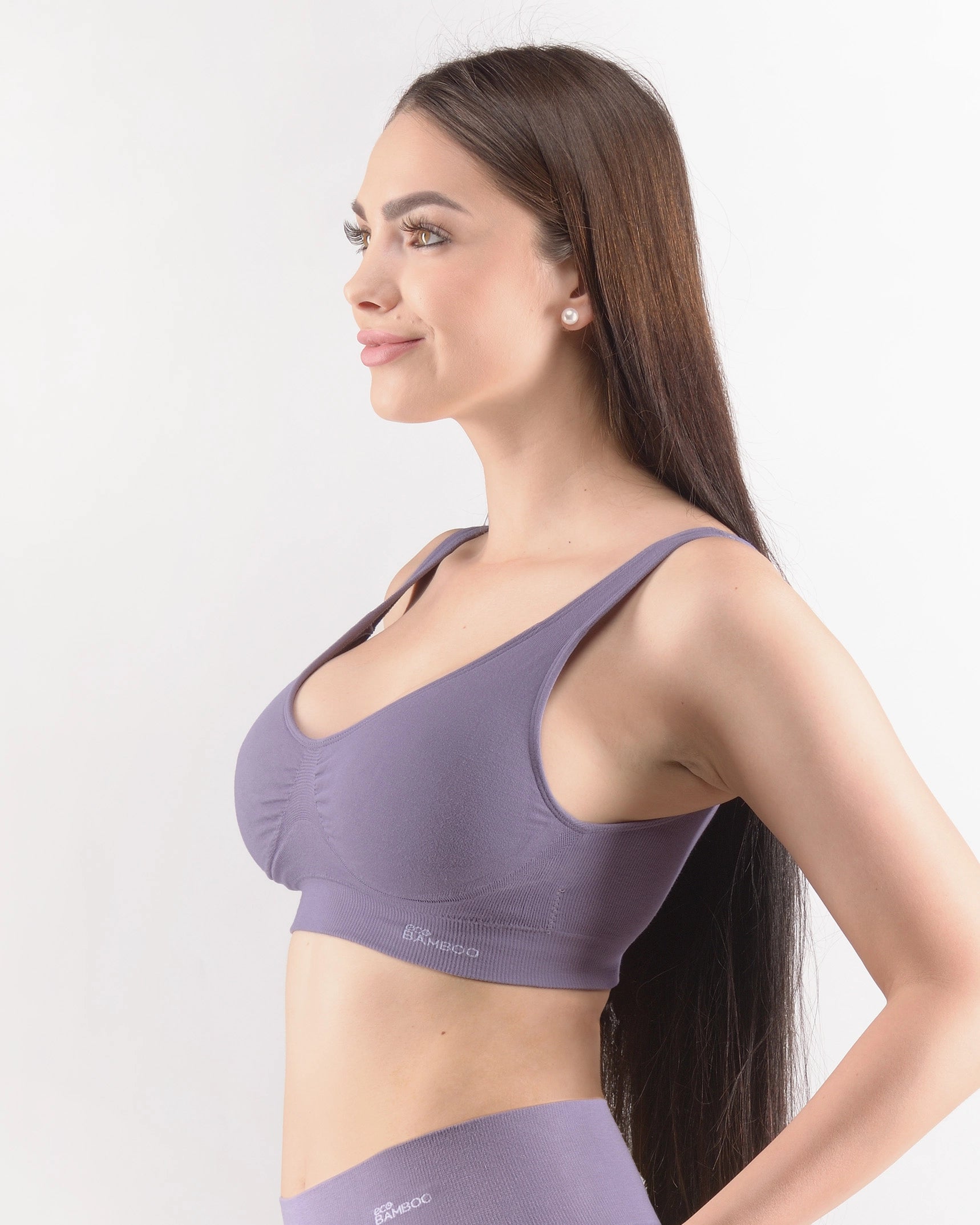 Sujetador de bambú con relleno