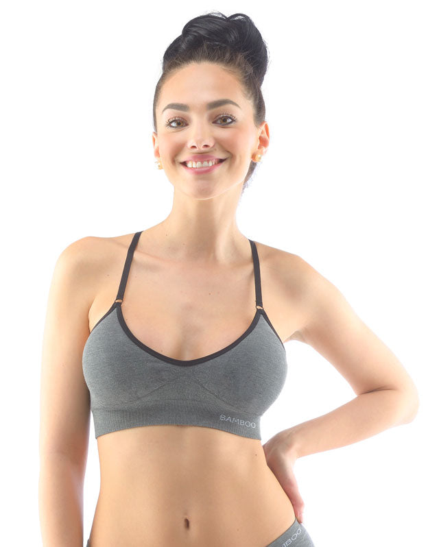 SobeiKre Womens Push-up Padded Strappy Sports Bra Crossback Wirefree  Spaghetti Strap Longline Yoga Cropped Top Built Up, J69-grey, Small :  : Clothing, Shoes & Accessories