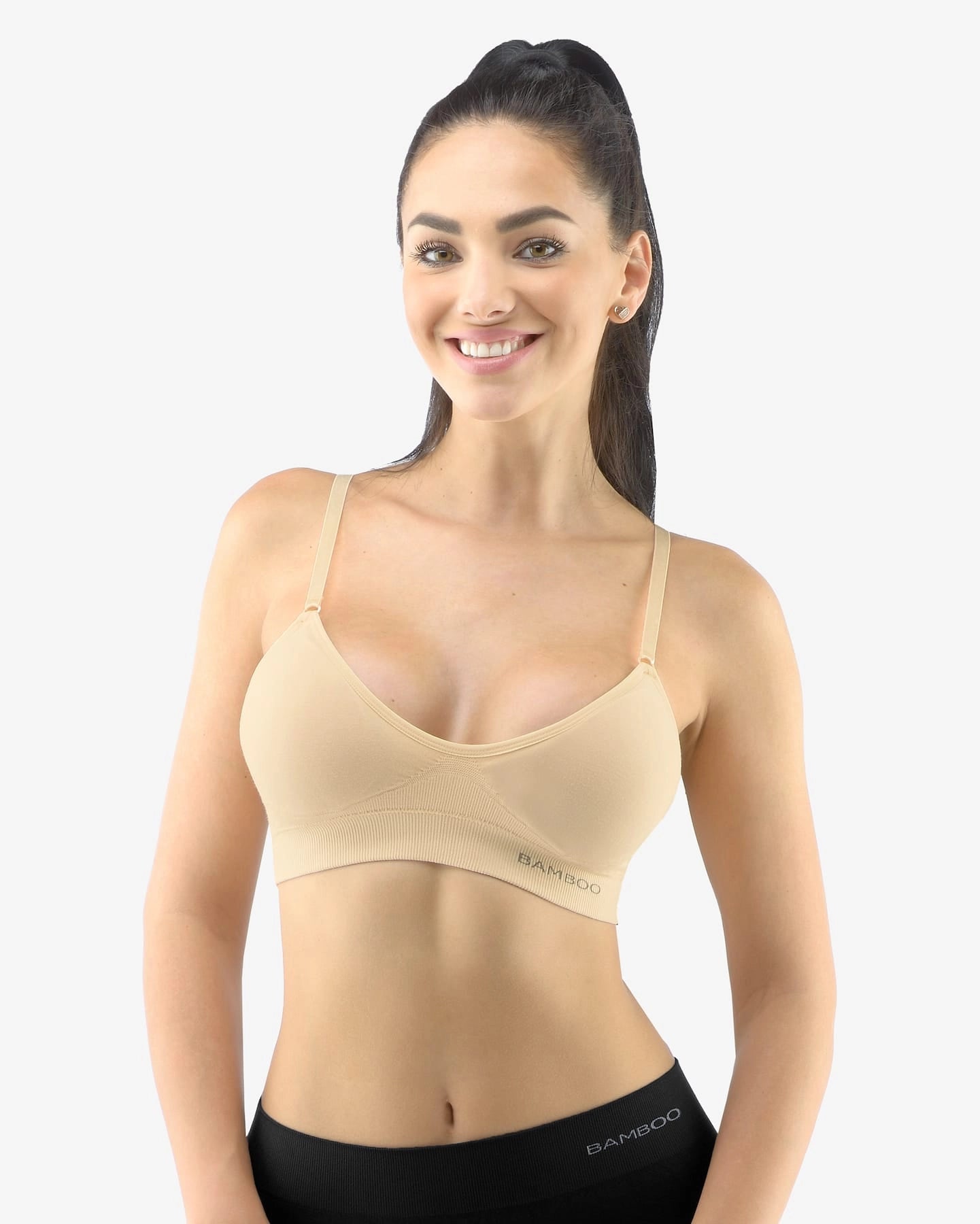 Convertible Padded Bamboo Bra with adjustable straps