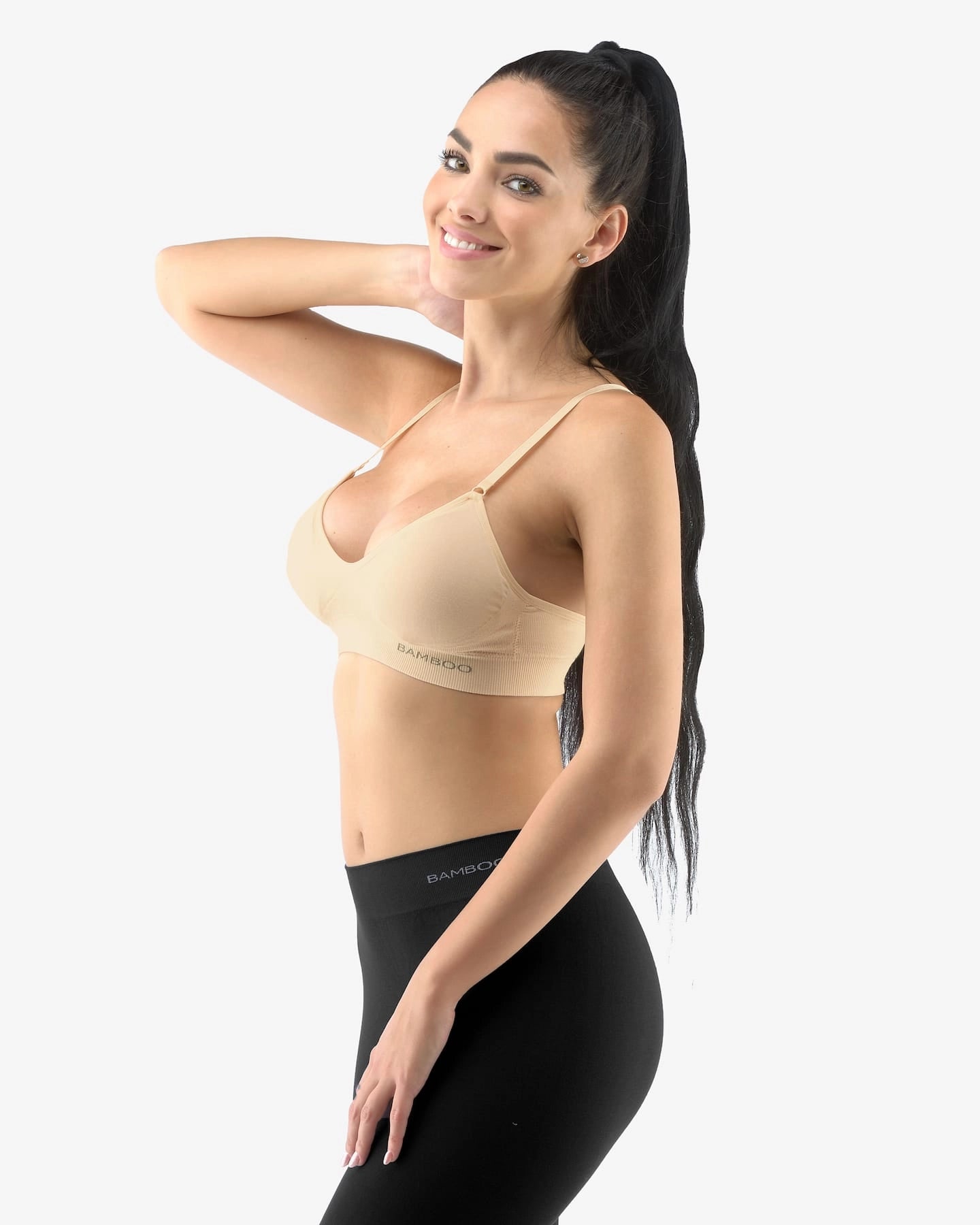 Convertible Padded Bamboo Bra with adjustable straps