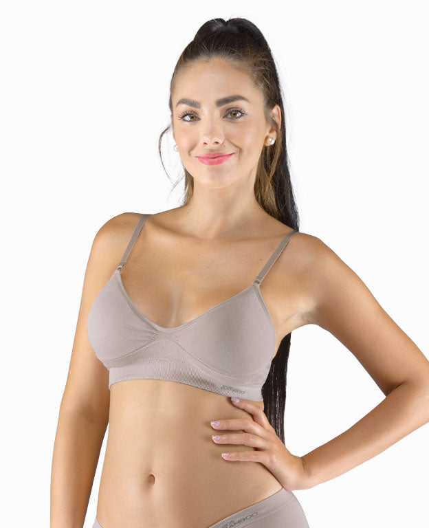 Convertible Padded Bamboo Bra with adjustable straps
