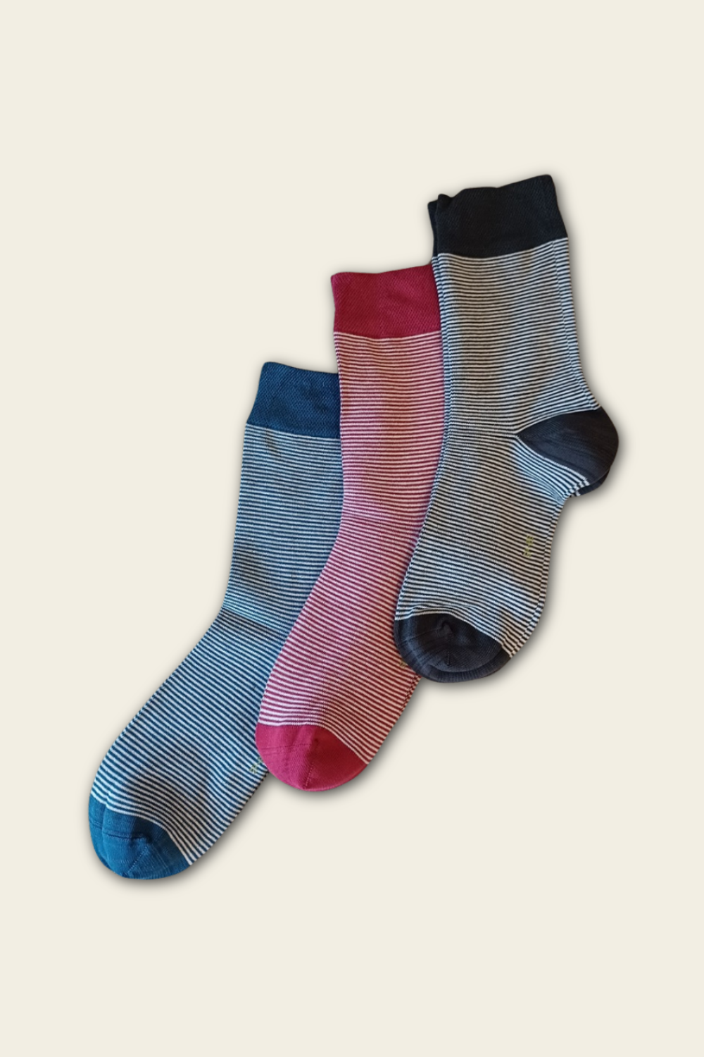 Seamless Striped Bamboo Socks - 6 pairs