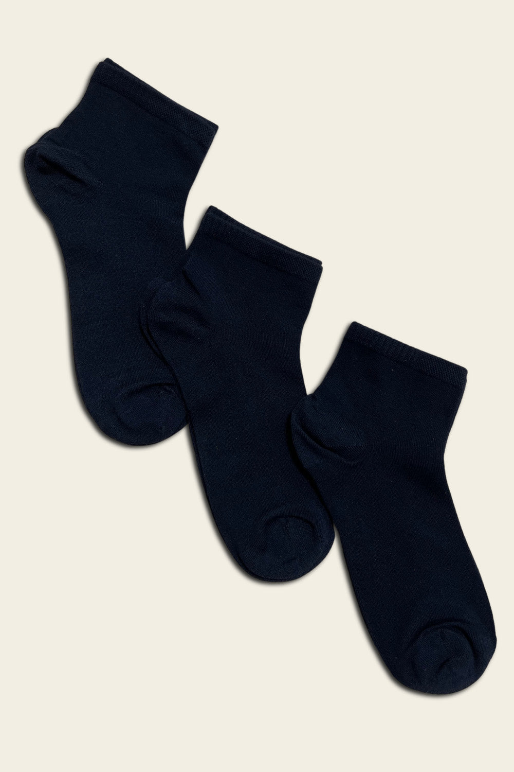 Chaussettes basses sans couture en bambou bleu foncé - 6 paires