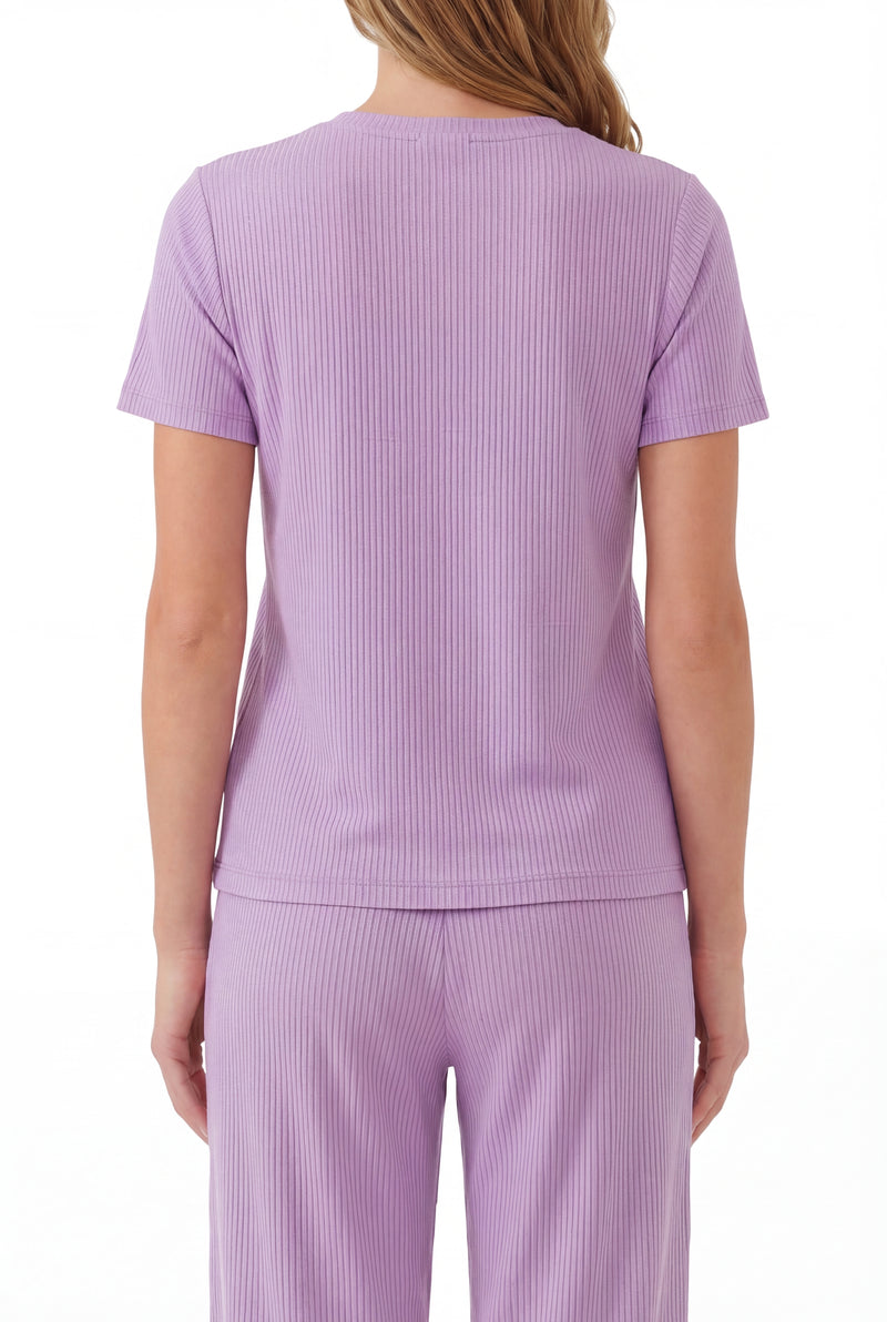 Short-Sleeve Bamboo Pyjama with Cropped Pants