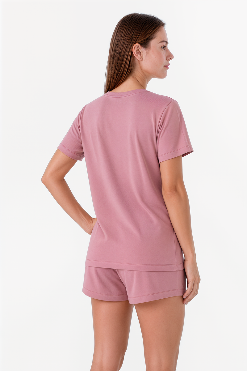 Short-Sleeve Bamboo Pyjama with with Shorts