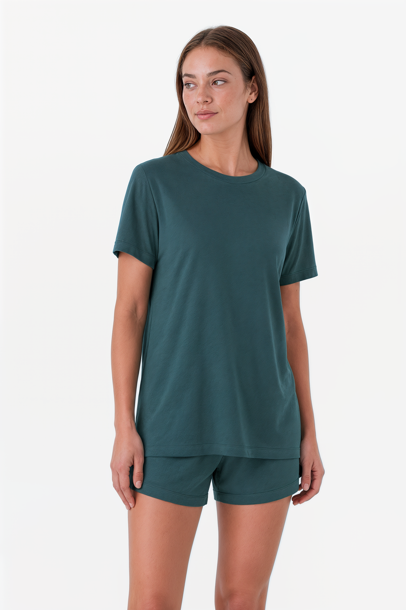 Short-Sleeve Bamboo Pyjama with with Shorts