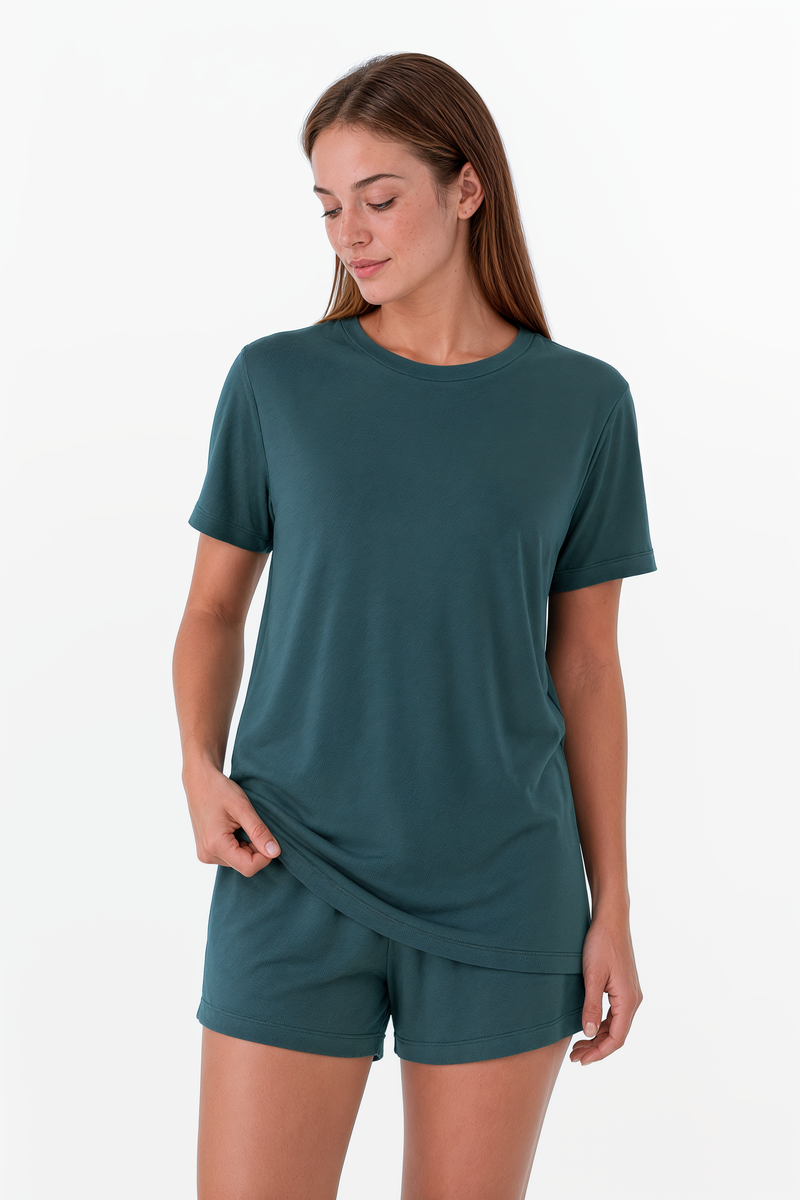 Short-Sleeve Bamboo Pyjama with with Shorts