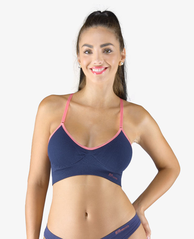 Convertible Padded Bamboo Bra with adjustable straps