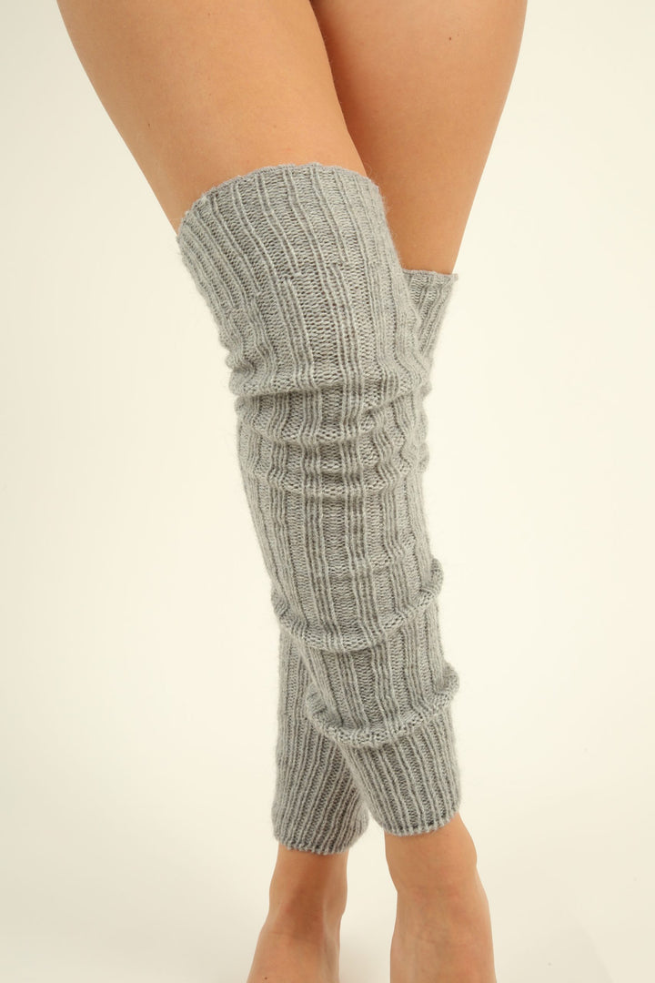 Alpaca Wool Over Knee Leg Warmers - made in Italy